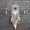 Veľký ochranný Lapač Snov - Macramé - Biela, Šedá, Hnedá Veľký ochranný Lapač Snov - Macramé - Biela, Šedá, Hnedá