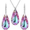 Elegantný set Swarovski elements slzy fialový CRYSTAL Vitrail Light 24mm Elegantný set Swarovski elements slzy fialový CRYSTAL Vitrail Light 24mm