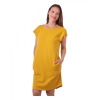 Jožánek Dámske bavlnené oversized šaty s vreckami Zoe, horčicové XS/S Jožánek Dámske bavlnené oversized šaty s vreckami Zoe, horčicové XS/S