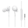 Slúchadlá JOYROOM JR-EW02, stereo, 3,5 mm Jack, mikrofón, tlačidlo nahrávania, ovládanie hlasitosti, biele Slúchadlá JOYROOM JR-EW02, stereo, 3,5 mm Jack, mikrofón, tlačidlo nahrávania, ovládanie hlasitosti, biele