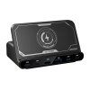 Blitzwolf BW-S27 160W, 2xUSB-A, 4xUSB-C, 15W bezdrôtová nabíjačka (čierna) BW-S27 Blitzwolf BW-S27 160W, 2xUSB-A, 4xUSB-C, 15W bezdrôtová nabíjačka (čierna) BW-S27