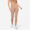 DOMYOS Dámske fitness legíny s push up efektom bezšvové hnedé XS DOMYOS Dámske fitness legíny s push up efektom bezšvové hnedé XS