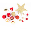FÉÉRIC LIGHTS AND CHRISTMAS Vianočné ozdoby – gule s hviezdou, zlaté a červené, 44 ks FÉÉRIC LIGHTS AND CHRISTMAS Vianočné ozdoby – gule s hviezdou, zlaté a červené, 44 ks