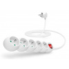 CONNECT IT prodlužovací kabel 230 V, 5 zásuvek, 3 m, s vypínačem (bílý) CI-1285 Connect IT CONNECT IT prodlužovací kabel 230 V, 5 zásuvek, 3 m, s vypínačem (bílý) CI-1285 Connect IT