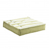MADAM STOLTZ Bavlnený sedák Green / White / Light blue / Grey 60 × 60 cm MADAM STOLTZ Bavlnený sedák Green / White / Light blue / Grey 60 × 60 cm