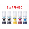 XXL Sada náhradných atramentov 5 x PFI-050 pre Canon TC-20, TC-21+ XXL Sada náhradných atramentov 5 x PFI-050 pre Canon TC-20, TC-21+