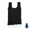 Skladacia nákupná taška Impact zo 190T RPET AWARE™, čierna Skladacia nákupná taška Impact zo 190T RPET AWARE™, čierna