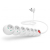 CONNECT IT prodlužovací kabel 230 V, 6 zásuvek, 2 m, s vypínačem (bílý) CI-1283 Connect IT CONNECT IT prodlužovací kabel 230 V, 6 zásuvek, 2 m, s vypínačem (bílý) CI-1283 Connect IT