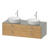 DURAVIT White Tulip závesná skrinka pod dve umývadlá na dosku, 2 zásuvky, 1300 x 550 x 408 mm, dub prírodný masív/kameňovo šedá matná, WT4993BH592 DURAVIT White Tulip závesná skrinka pod dve umývadlá na dosku, 2 zásuvky, 1300 x 550 x 408 mm, dub prírodný masív/kameňovo šedá matná, WT4993BH592