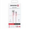 Kábel Swissten USB - USB typ C 1,5 m ružový Kábel Swissten USB - USB typ C 1,5 m ružový