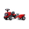 FALK 238C Baby Case IH červený s vlečkou a lopatkou s hrabličkami (FA-238C) FALK 238C Baby Case IH červený s vlečkou a lopatkou s hrabličkami (FA-238C)