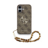 Guess PU 4G Metal Logo Strap zadný kryt pre iPhone 17 Brown Guess PU 4G Metal Logo Strap zadný kryt pre iPhone 17 Brown