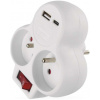 Emos P0073, rozbočovacia zásuvka 2×, vyp., 1×USB-C, biela P0073 Emos P0073, rozbočovacia zásuvka 2×, vyp., 1×USB-C, biela P0073