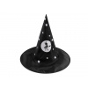 Karnevalový klobouk čarodějnický - pavučina, lebka, netopýr, dýně, čarodějnice Varianta: 10 černá čarodějnice, Balení: 1 ks Karnevalový klobouk čarodějnický - pavučina, lebka, netopýr, dýně, čarodějnice Varianta: 10 černá čarodějnice, Balení: 1 ks