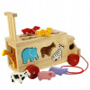 Bigjigs drevené auto so zvieratkami Bigjigs drevené auto so zvieratkami