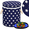 Úložný kôš 43l, modrý s hviezdami SPRINGOS HA0135 Úložný kôš 43l, modrý s hviezdami SPRINGOS HA0135