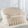 Napínacie poťahy s volánom FIORELA béžová trojkreslo (š. 170 - 200 cm) Doprava zadarmo Napínacie poťahy s volánom FIORELA béžová trojkreslo (š. 170 - 200 cm) Doprava zadarmo