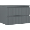 Mexen Rivel kúpeľňová skrinka pod umývadlo 70 cm s doskou, 2 zásuvky, drážkovaná, grafit mat - 91A20-07047-2-BFFC66 Mexen Rivel kúpeľňová skrinka pod umývadlo 70 cm s doskou, 2 zásuvky, drážkovaná, grafit mat - 91A20-07047-2-BFFC66