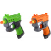 Teddies pistole 2ks 12cm plast na pěnové náboje + 6ks nabojů na kartě Teddies pistole 2ks 12cm plast na pěnové náboje + 6ks nabojů na kartě