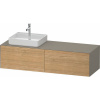 DURAVIT White Tulip závesná skrinka pod umývadlo na dosku (umývadlo vľavo), 2 zásuvky, 1600 x 550 x 408 mm, dub prírodný masív/kameňovo šedá matná, WT4864LH5920000 DURAVIT White Tulip závesná skrinka pod umývadlo na dosku (umývadlo vľavo), 2 zásuvky, 1600 x 550 x 408 mm, dub prírodný masív/kameňovo šedá matná, WT4864LH5920000