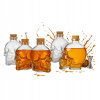 5x Sklenená Karafa Lebka 100ml Fľaša Na Alkohol Darček Dekorácia 5x Sklenená Karafa Lebka 100ml Fľaša Na Alkohol Darček Dekorácia