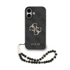 Guess PU 4G Metal Logo Strap zadný kryt pre iPhone 17 Black Guess PU 4G Metal Logo Strap zadný kryt pre iPhone 17 Black