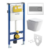 Mereo WC set - Rimless WC hranaté, modul pre sadrokartón, hranaté tlačidlo biela/chróm MM02NSETRS330 Mereo WC set - Rimless WC hranaté, modul pre sadrokartón, hranaté tlačidlo biela/chróm MM02NSETRS330