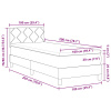 vidaXL Box Spring Postel s Matracom Krém 100x200 cm Tkanina - Krémová - 275590-292322 vidaXL Box Spring Postel s Matracom Krém 100x200 cm Tkanina - Krémová - 275590-292322