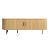 TV stolík v dekore duba v prírodnej farbe 56x180 cm Nola – Unique Furniture TV stolík v dekore duba v prírodnej farbe 56x180 cm Nola – Unique Furniture