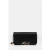 Kožená kabelka Karl Lagerfeld K/SIGNATURE čierna farba, B1W32037 ONE SIZE Kožená kabelka Karl Lagerfeld K/SIGNATURE čierna farba, B1W32037 ONE SIZE