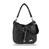 Dámska kabelka cez rameno Zellia 22117 Čierna matná - Prešívaná - Strieborná K. Dámska kabelka cez rameno Zellia 22117 Čierna matná - Prešívaná - Strieborná K.