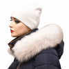 KOŽUŠINOVÝ LEM NA KAPUCŇU , POLÁRNA LÍŠKA od 60 cm do 65 cm KOŽUŠINOVÝ LEM NA KAPUCŇU , POLÁRNA LÍŠKA od 60 cm do 65 cm