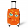Elastický obal na kufor Crazy Face 04 - oranžový Elastický obal na kufor Crazy Face 04 - oranžový