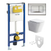 Mereo WC set - Rimless WC hranaté, modul pre sadrokartón, chróm hranaté tlačidlo lesklé MM02NSETRS322 Mereo WC set - Rimless WC hranaté, modul pre sadrokartón, chróm hranaté tlačidlo lesklé MM02NSETRS322