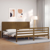 Prolenta Maison Exclusive Maison Exclusive medovo hnedý rám postele z masívneho dreva 200 x 200 cm