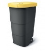 Popolnica Prosperplast Wheeler 110 l antracit so žltým vekom Popolnica Prosperplast Wheeler 110 l antracit so žltým vekom