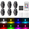 Bezdrôtová LED Stroboskopická Lampa, Výkonná, 8 farieb, USB, 6 kusov s Diaľkovým Ovládaním Bezdrôtová LED Stroboskopická Lampa, Výkonná, 8 farieb, USB, 6 kusov s Diaľkovým Ovládaním