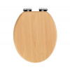 Wenko | WENKO 22979100-WC sedátko PRÍRODNÝ BUK 35,5x42,5 cm hnedá/strieborná | WE0647 Wenko | WENKO 22979100-WC sedátko PRÍRODNÝ BUK 35,5x42,5 cm hnedá/strieborná | WE0647