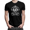 Potreboval som 60 rokov - pánske tričko s potlačou - Tričkový | XS | Čierna | Pánske tričko