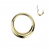Titánový krúžok s rozšírenou časťou Weny Farba: zlatá, Veľkosť: 1,2 mm, Dĺžka / priemer: 10 mm Titánový krúžok s rozšírenou časťou Weny Farba: zlatá, Veľkosť: 1,2 mm, Dĺžka / priemer: 10 mm