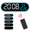 LED digitálne stolové hodiny napájané cez USB, viacfarebné, 38 cm LED digitálne stolové hodiny napájané cez USB, viacfarebné, 38 cm
