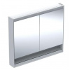Geberit ONE - Zrkadlová skrinka s LED osvetlením, 105x90x15 cm, 2 dvierka, s nikou, hliník 505.834.00.1 Geberit ONE - Zrkadlová skrinka s LED osvetlením, 105x90x15 cm, 2 dvierka, s nikou, hliník 505.834.00.1