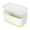 Leitz Úložný box s vekom MyBox, veľkosť S biela/zelená Leitz Úložný box s vekom MyBox, veľkosť S biela/zelená
