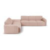Ružová rohová pohovka z textílie bouclé (ľavý roh) Molino – Micadoni Home Ružová rohová pohovka z textílie bouclé (ľavý roh) Molino – Micadoni Home