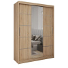 NEJBY Šatníková skriňa REBECA 150 so zrkadlom, 4 šuplíky a 2 šatníkovými tyčami, dub sonoma NEJBY Šatníková skriňa REBECA 150 so zrkadlom, 4 šuplíky a 2 šatníkovými tyčami, dub sonoma