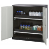 Skriňa na chemikálie Systema-T CS-102, korpus antracitový, krídlové dvere sivé, 2 výsuvné vane Skriňa na chemikálie Systema-T CS-102, korpus antracitový, krídlové dvere sivé, 2 výsuvné vane