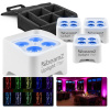 BeamZ Set so 4x BBP90W aku uplights - 4x 4W LED - V transportnej taške - Biela BeamZ Set so 4x BBP90W aku uplights - 4x 4W LED - V transportnej taške - Biela