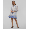 Dámske Letné šaty Juliet Dunn Frill Shirt Dress In Blue Cage Block Print Dámske Letné šaty Juliet Dunn Frill Shirt Dress In Blue Cage Block Print