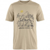 Fjällräven Hoja Lugnt Wool T-shirt M, Veľkosť XS, Farba FOSSIL Fjällräven Hoja Lugnt Wool T-shirt M, Veľkosť XS, Farba FOSSIL