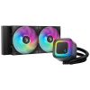 DEEPCOOL vodní chladič LE240 V2 / 2x120 PWM ARGB fan / displej / černý DEEPCOOL vodní chladič LE240 V2 / 2x120 PWM ARGB fan / displej / černý